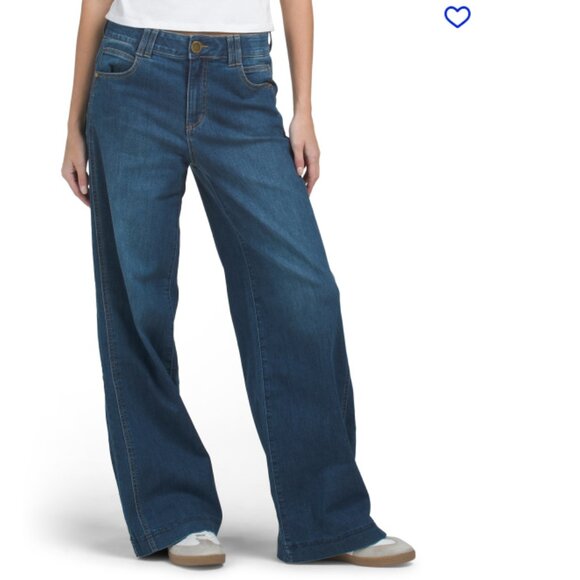 NEW DEMOCRACY Ab Technology Skyrise Double Side Seam Wide Leg Jeans 1025 3m7 - Picture 5 of 5